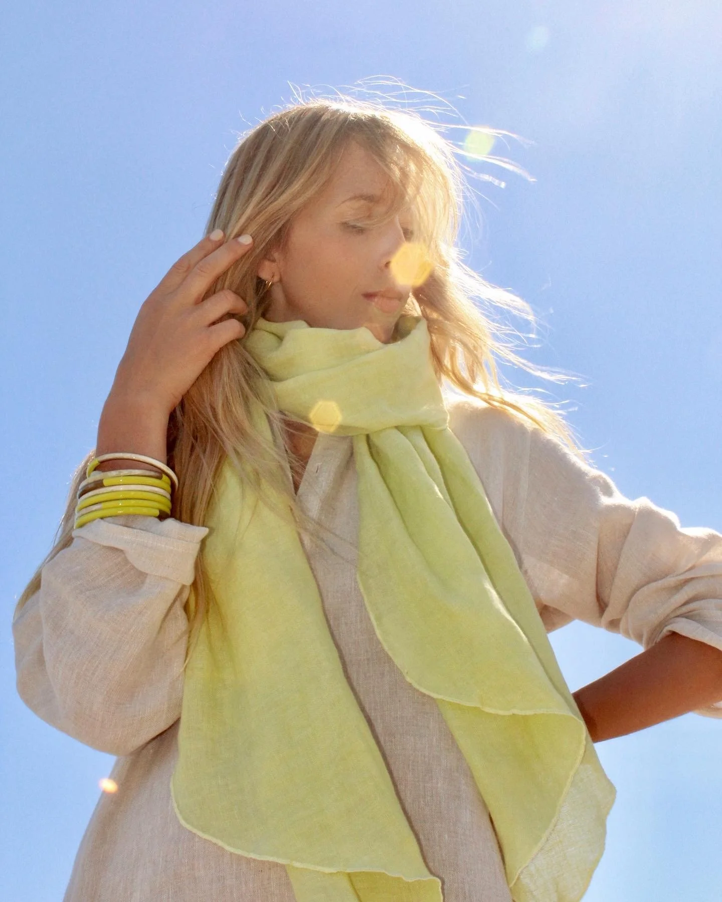 Martina Gauze Linen Scarf — COLOMBA
